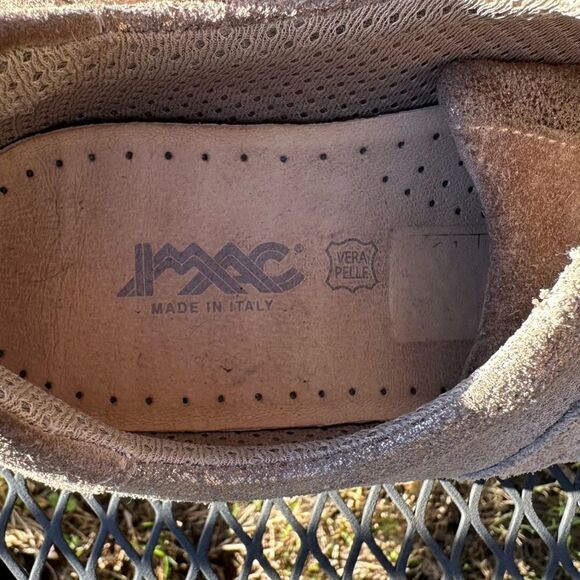 ☘️- IMAC Metallic Beige Leather Sneakers Light Style. Made in Italy Sz 41 - Picture 12 of 16